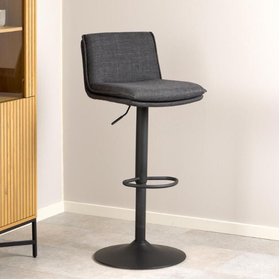 Bendt Draaibare Barkruk Ulysses Donkergrijs (zithoogte 68-89cm)