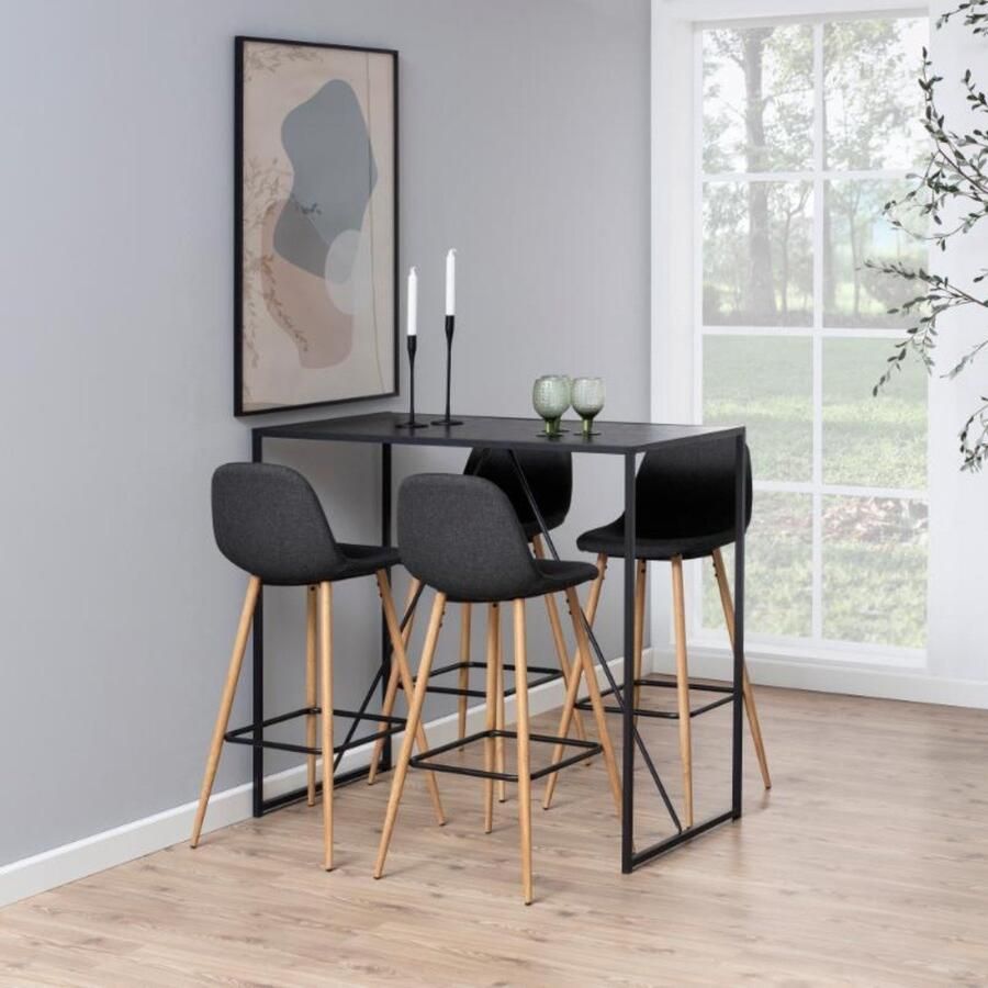 Giga Living Barkruk Willy Grijs Zithoogte 75cm Set van 2