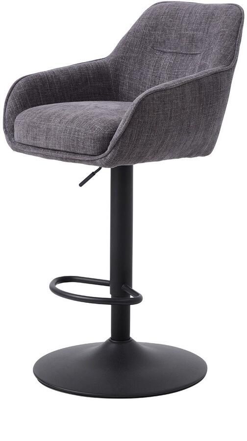 Giga Living Barstoel Avola Antraciet Stof Verstelbaar Set van 2