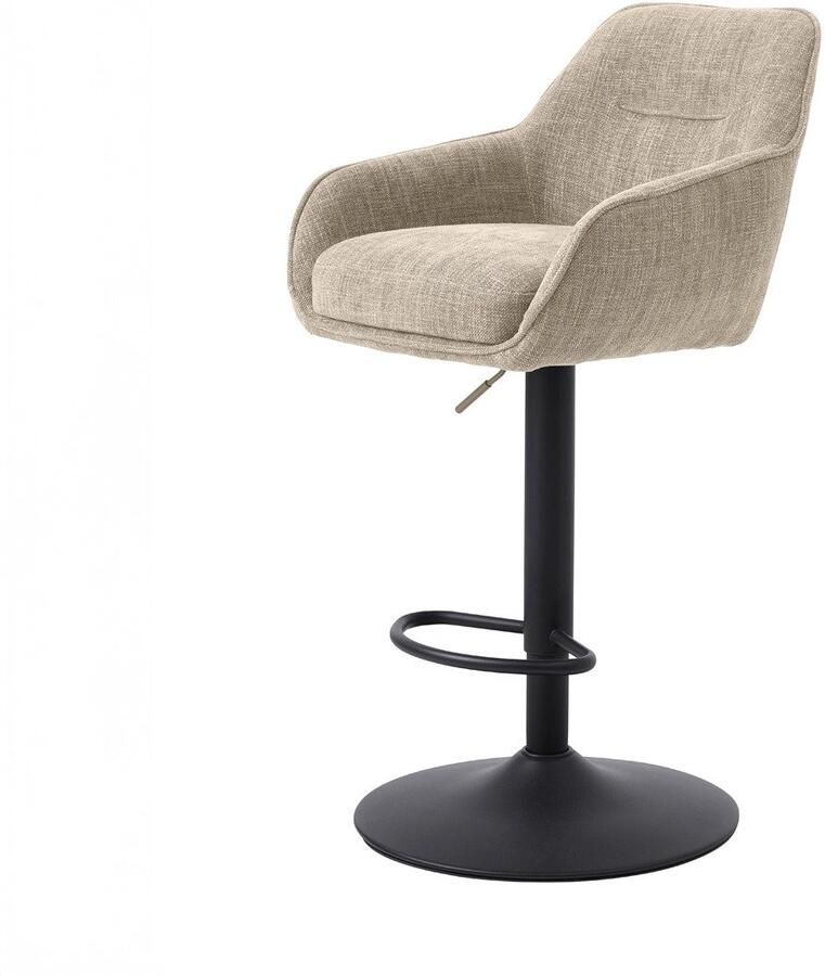 Giga Living Barstoel Avola Linnen Stof Verstelbaar Set van 2
