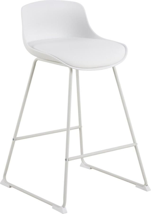 Giga Living Barstoel Wit PU Leer 50x49x84 cm Barstoel Sithney Set van 2 - Foto 2