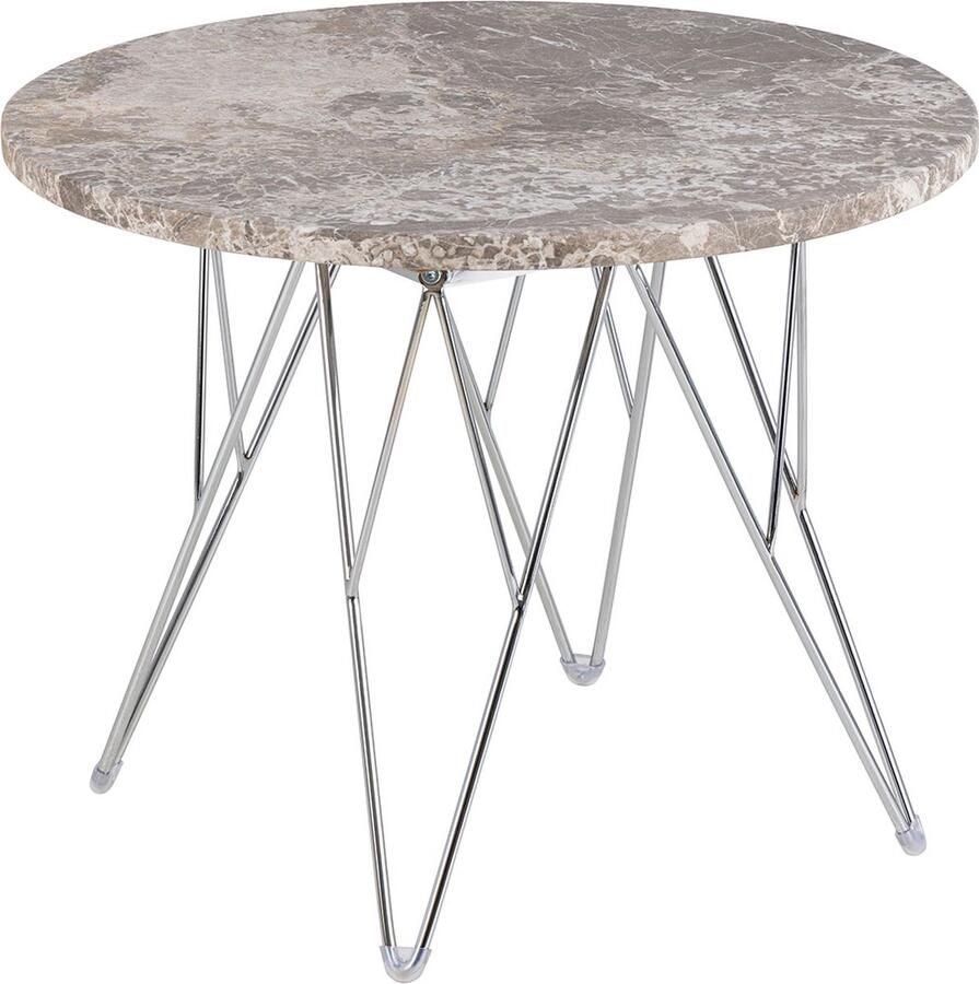Giga Living Bijzettafel Hermanson 55x55x41 4 cm Bruin Marmer - Foto 2