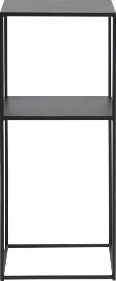 Giga Living Bijzettafel Metaal Zwart 35x35x80cm 1 Plank Tafel Pebble - Foto 2