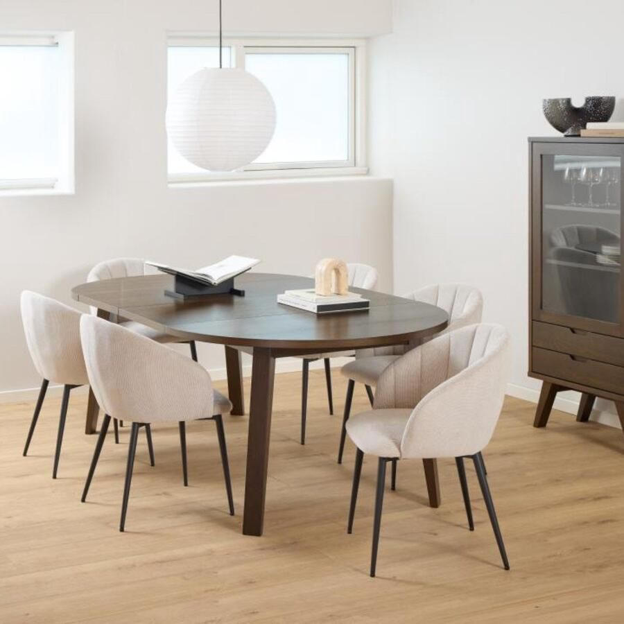 Bendt Verlengblad Mads t.b.v. Ronde Eettafel Mads Set van 2 stuks Bruin