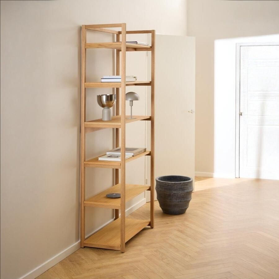 Giga Living Boekenkast Mista Naturel 80x40x199 2cm