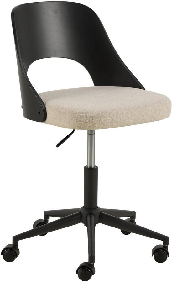 Giga Living Hjem Interiors Norse Bureaustoel Zwart Eiken | Beige - Foto 2