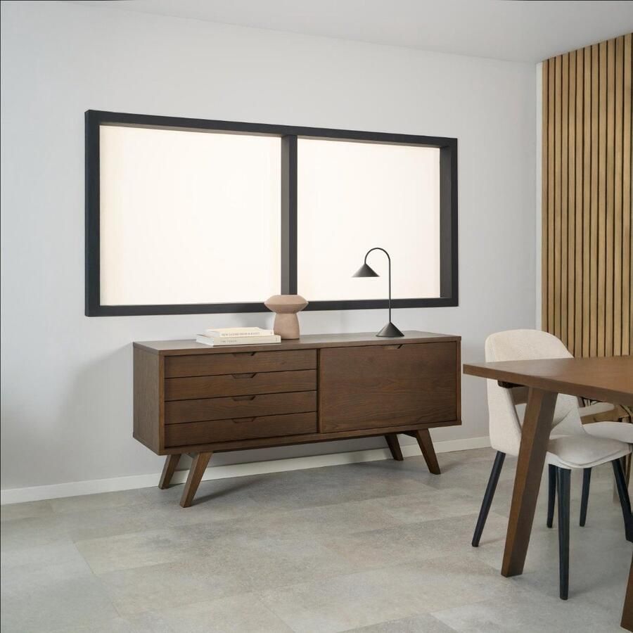 Actona Bristol dressoir 1 deur 4 lades 1 plank eiken decor