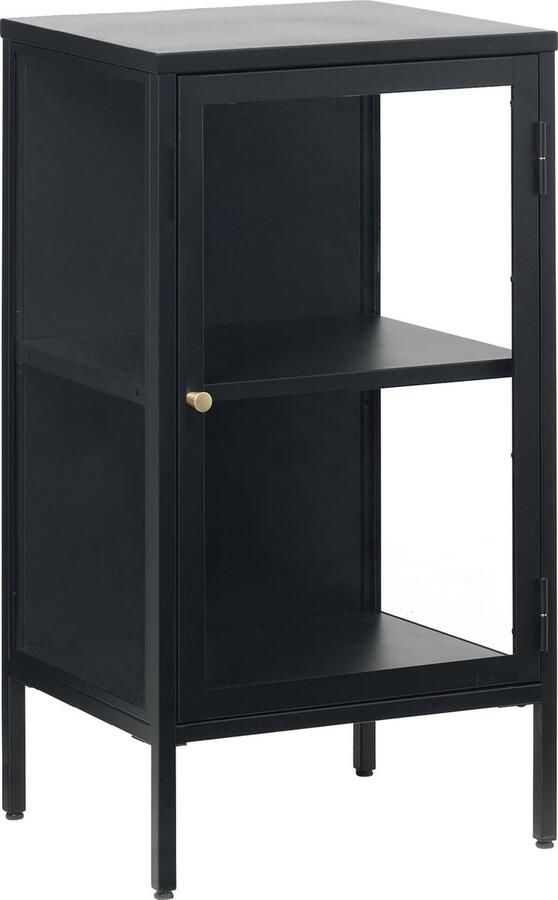 Hioshop Carmel Vitrinekast Met 1 Glazen Deur Zwart. - Foto 3