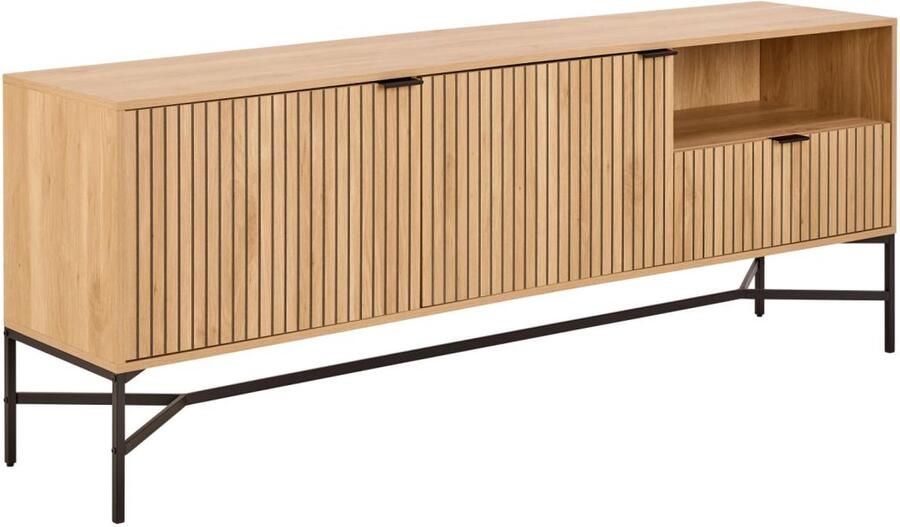 Giga Living Dressoir Naturel MDF 180x40x70 cm Dressoir Juna - Foto 2