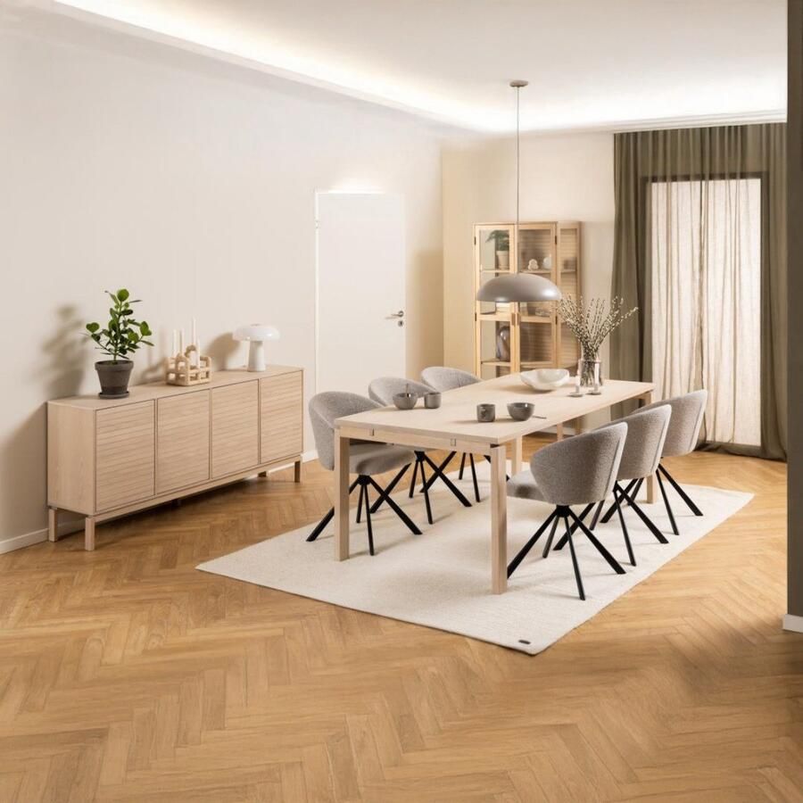 Giga Living Dressoir Klevik Eikenfineer Wit 180cm