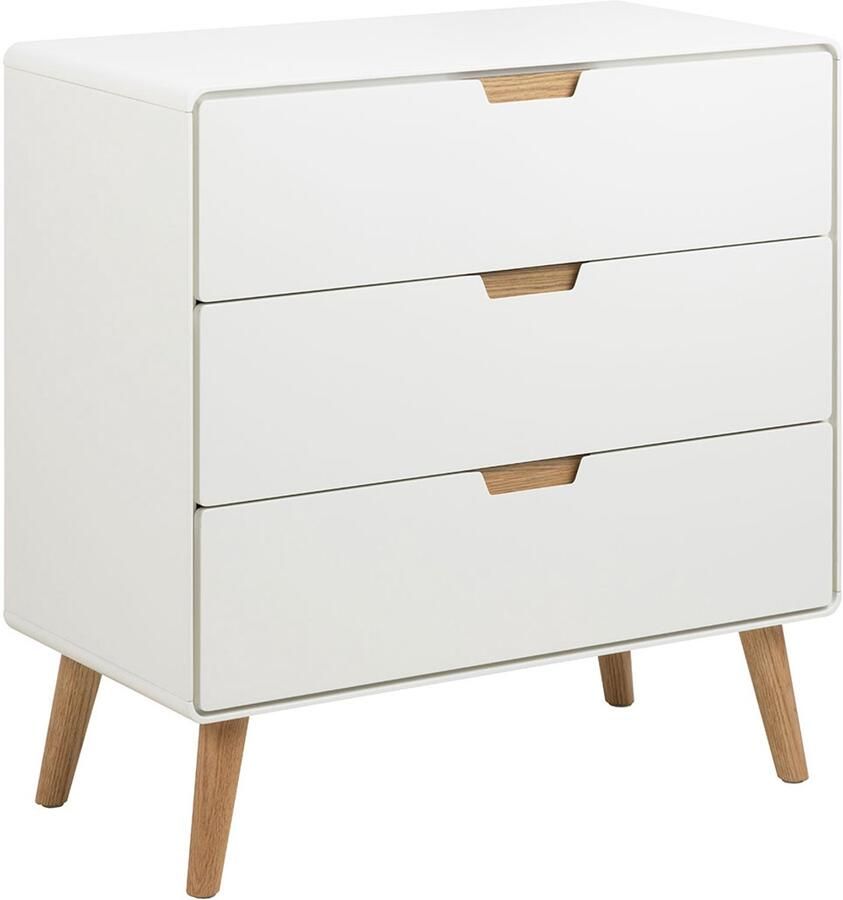 Giga Living Dressoir Lowy 80x40x80 cm Naturel 3-lades