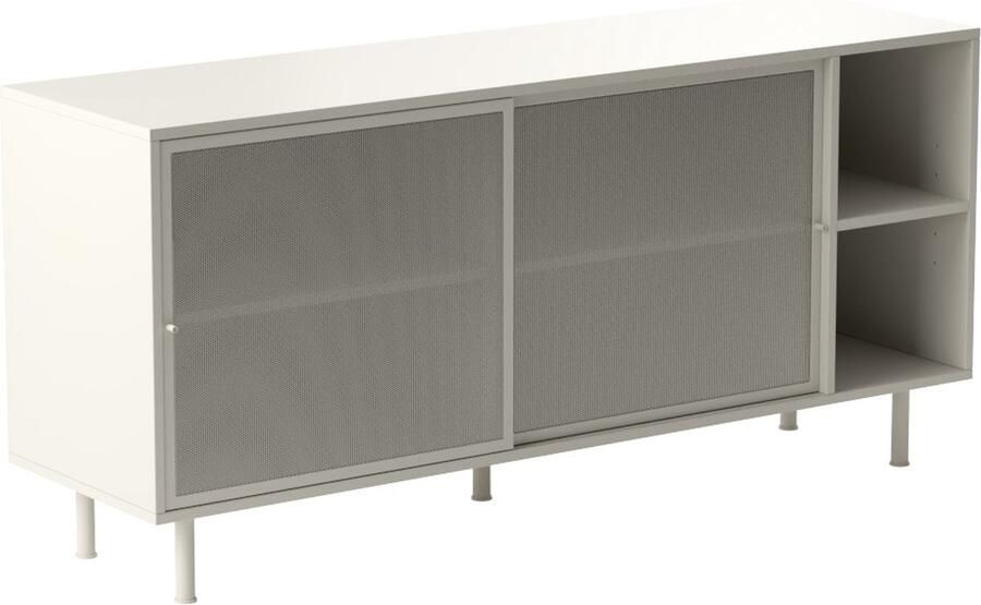 Giga Meubel Giga Living Dressoir Metaal Greige Schuifdeuren 45x160x75cm Veep
