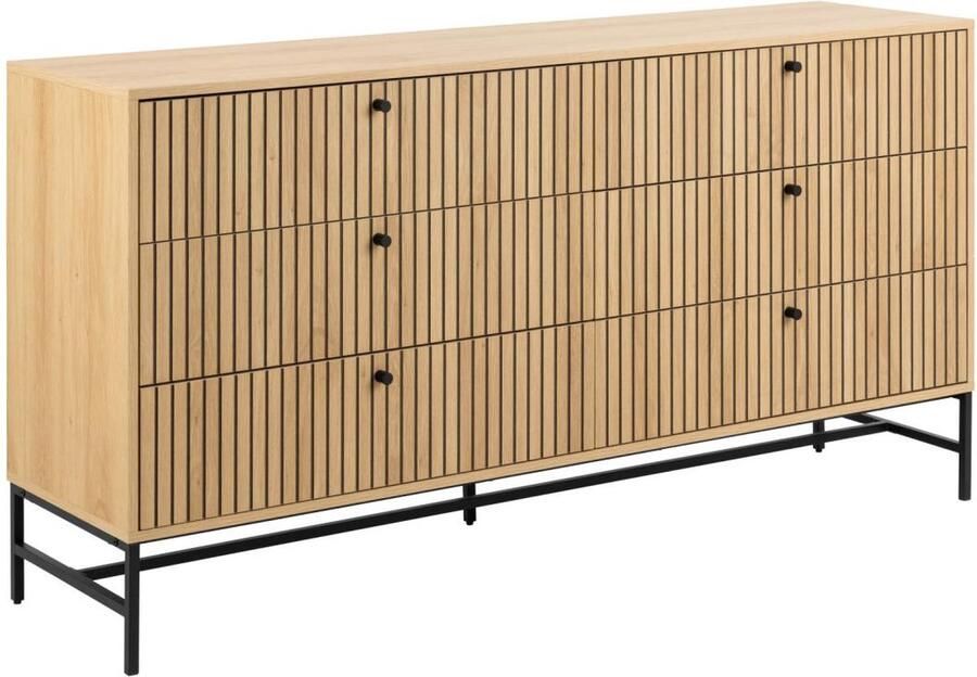 Bendt Ladekast Davon Eikenlook Met 6 laden Naturel