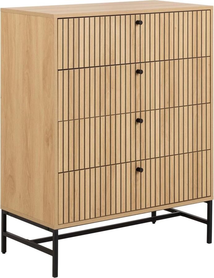 Bendt Ladekast Davon Eikenlook Met 4 laden Naturel - Foto 2