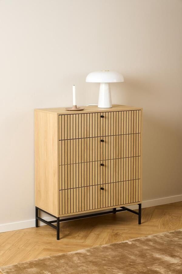 Bendt Ladekast Davon Eikenlook Met 4 laden Naturel