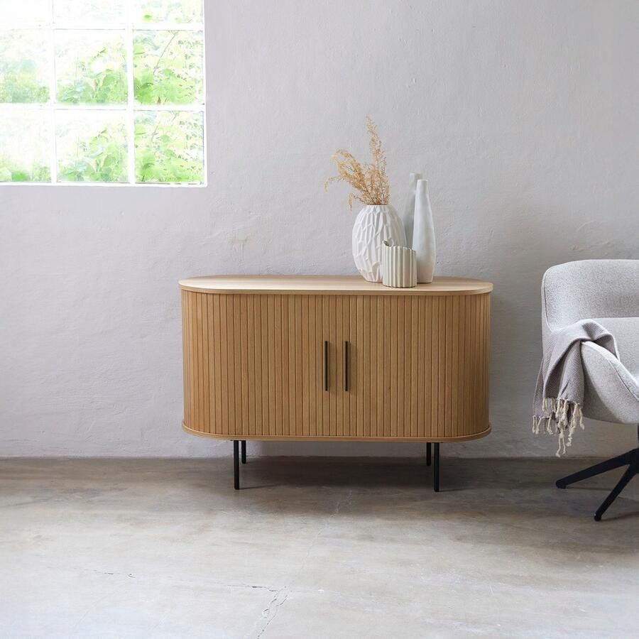 Giga Living Dressoir Nola Naturel Eikenhout 120x45x76cm