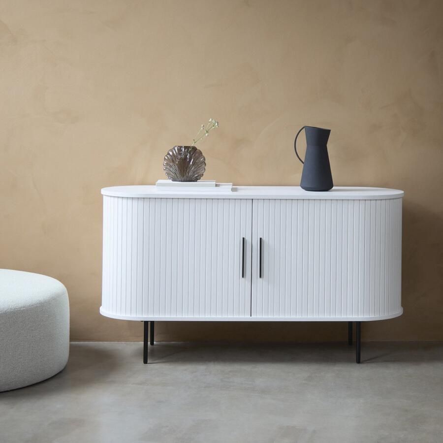 Giga Living Dressoir Nola Wit Eikenhout 120x45x76cm