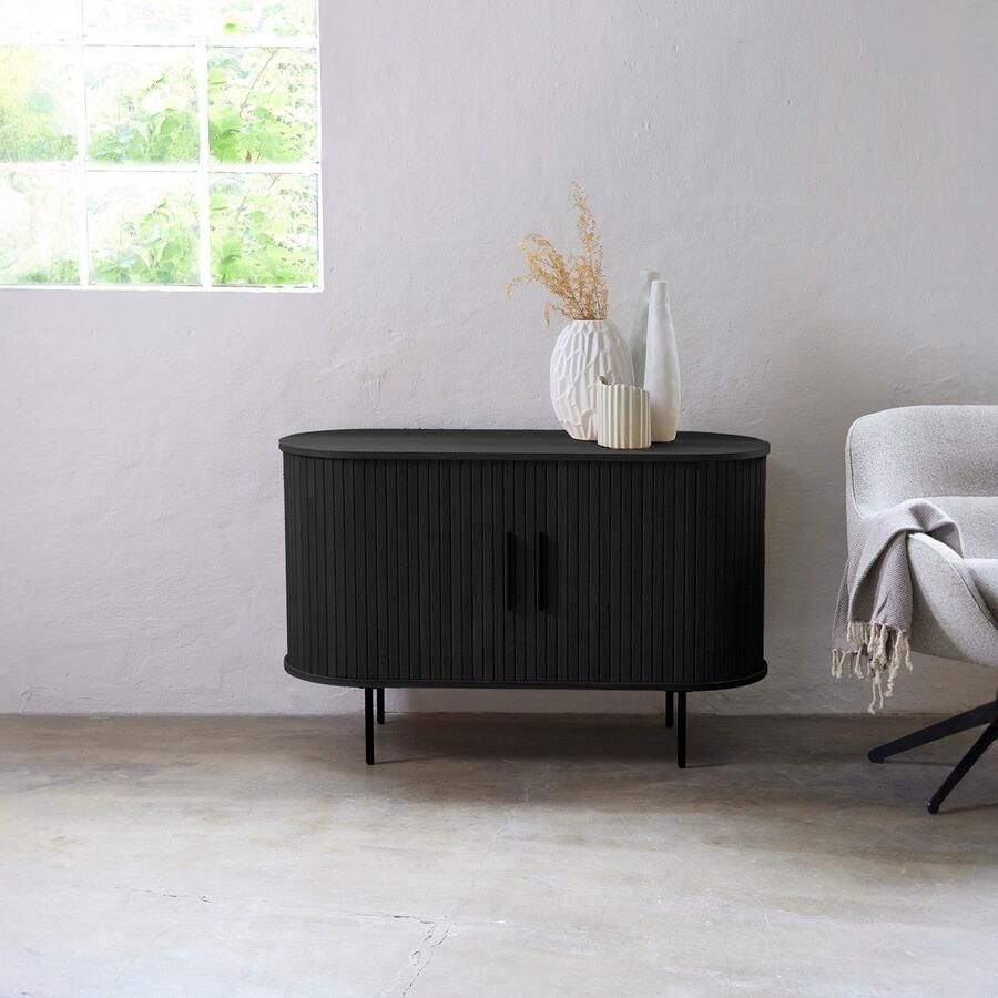 Giga Living Dressoir Nola Zwart Eikenhout 120x45x76cm