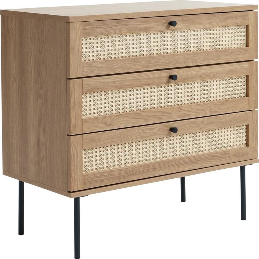 Giga Meubel Giga Living Dressoir Naturel Rotan 3-Lades 80x40x75cm Pensacola - Foto 2
