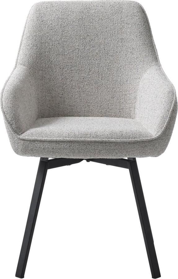 Giga Meubel Giga Living Eetkamerstoel Off White Stof Draaibaar 58x59x83cm Alma