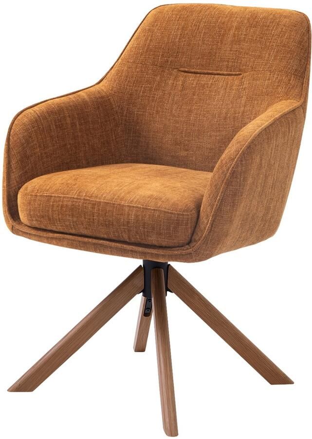 Giga Living Eetkamerstoel Avola Rust Naturel Set van 2