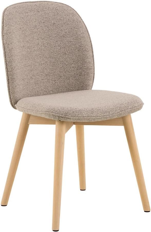 Giga Living Eetkamerstoel Beige Stof 49x56x89 cm Eetkamerstoel Sterridge Monza Set van 2 - Foto 2
