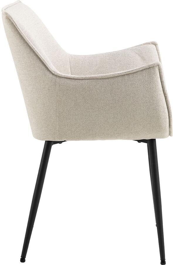 Giga Living Eetkamerstoel Bornholm met Armleuning Beige