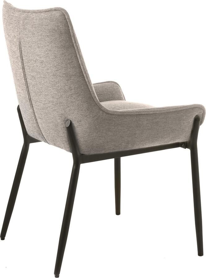 Giga Living Eetkamerstoel Zandkleur Set Van 2 Metaal & Polyester 59x58x84cm Eetkamerstoel Calgary