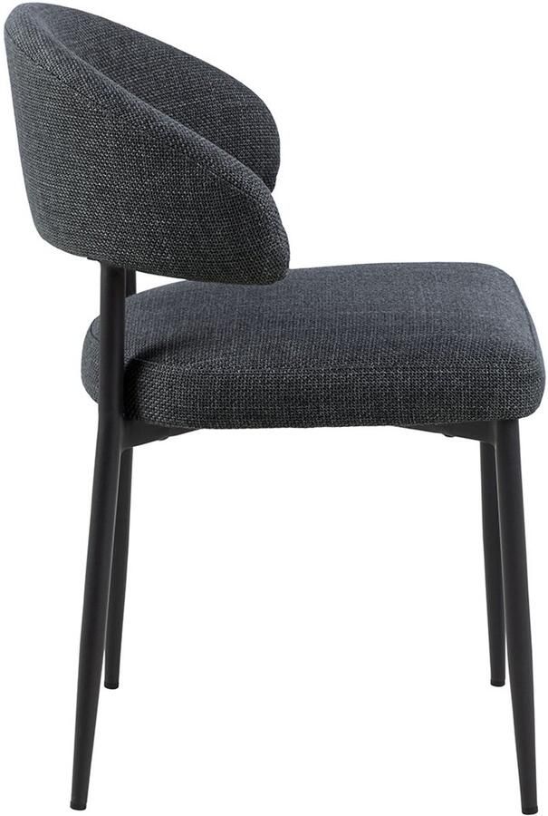 Bendt Eetkamerstoel Britney Structuurstof Donkergrijs