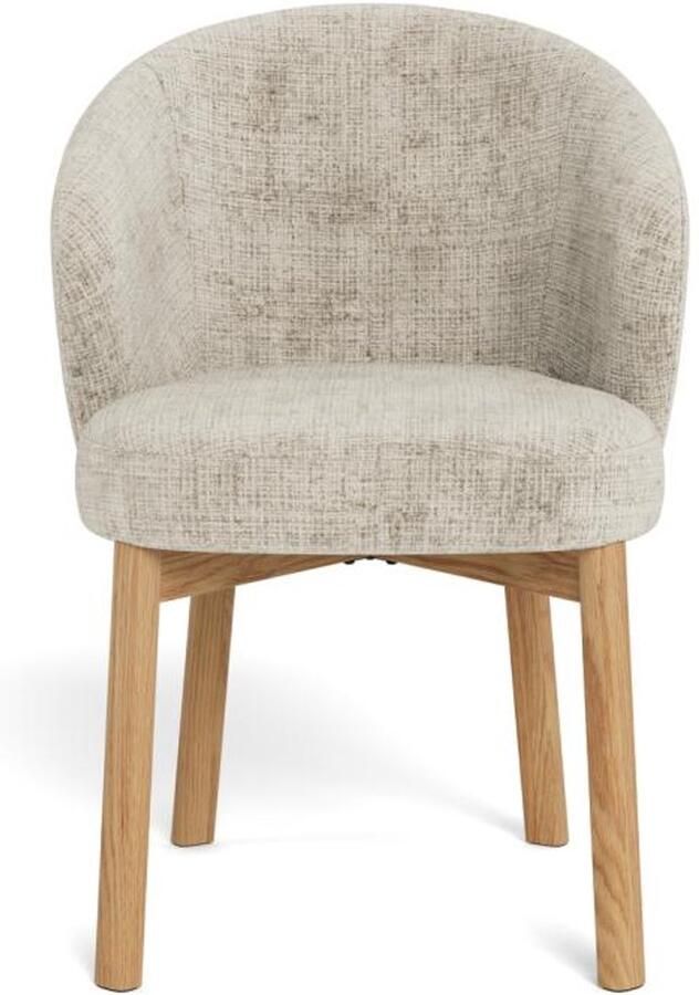 Giga Living Eetkamerstoel Darlene Met Armleuning Juto Beige Set van 2