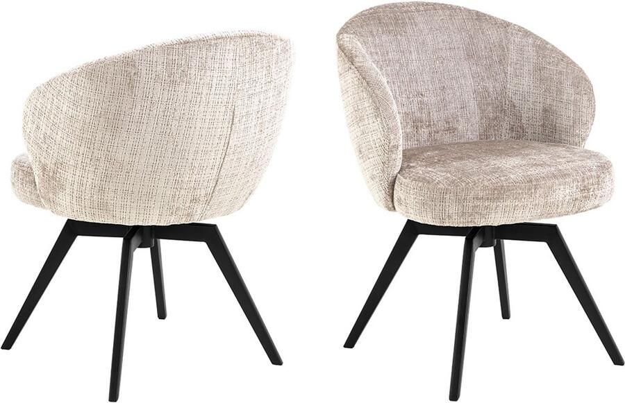 Giga Living Eetkamerstoel Durin Met Armleuning Beige Juto