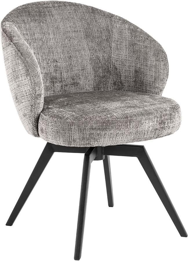 Giga Living Eetkamerstoel Durin Grijs Stof Zithoogte 48cm - Foto 2