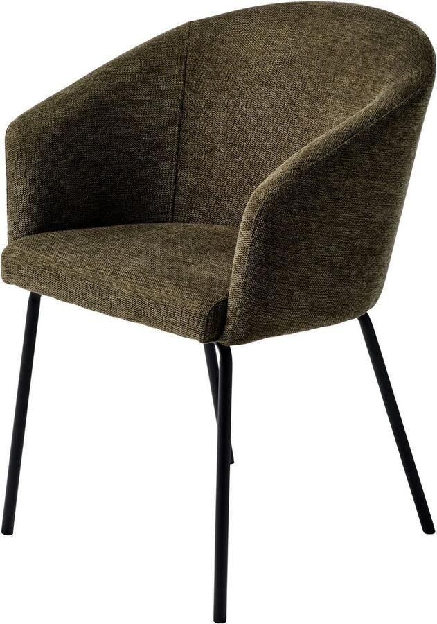 Giga Living Eetkamerstoel Easton Olive Groen Fabric