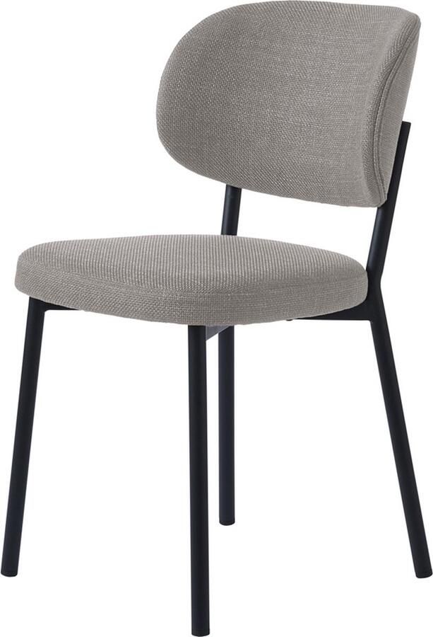 Giga Meubel Giga Living Eetkamerstoel Zandkleur Stof 48x53x81 2cm Fowler