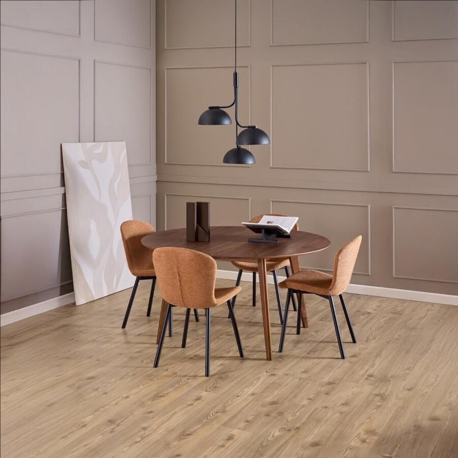 Giga Living Eetkamerstoel Galtor Terracotta Stof Zithoogte 47cm Set van 2