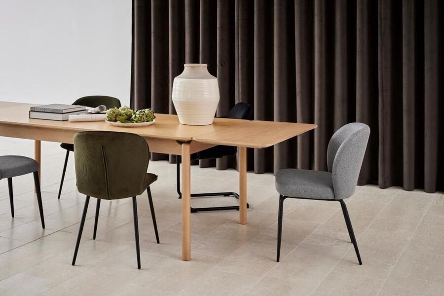 Leen Bakker Eetkamerstoel Zeli stof Loyd groen (2 stuks)