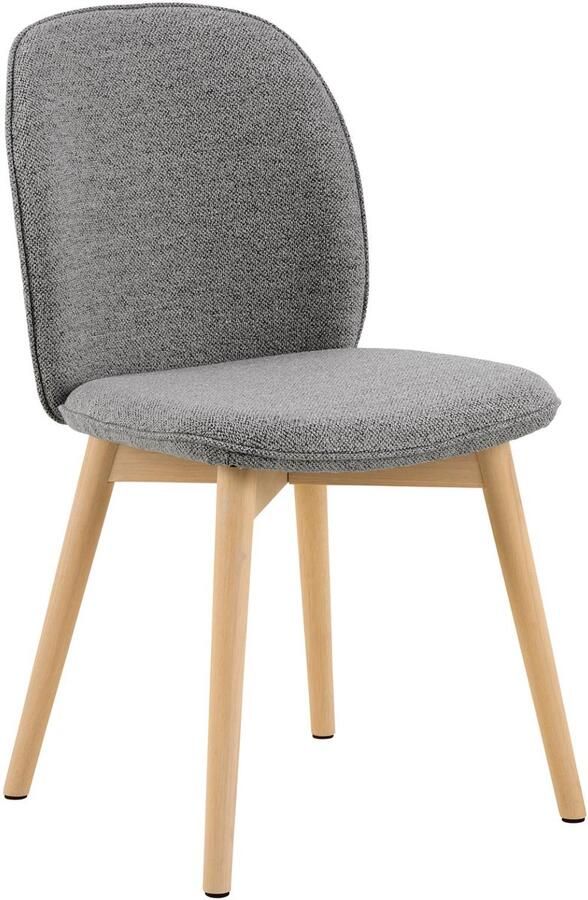 Giga Living Eetkamerstoel Grijs Stof 49x56x89 cm Eetkamerstoel Sterridge Monza Set van 2 - Foto 2