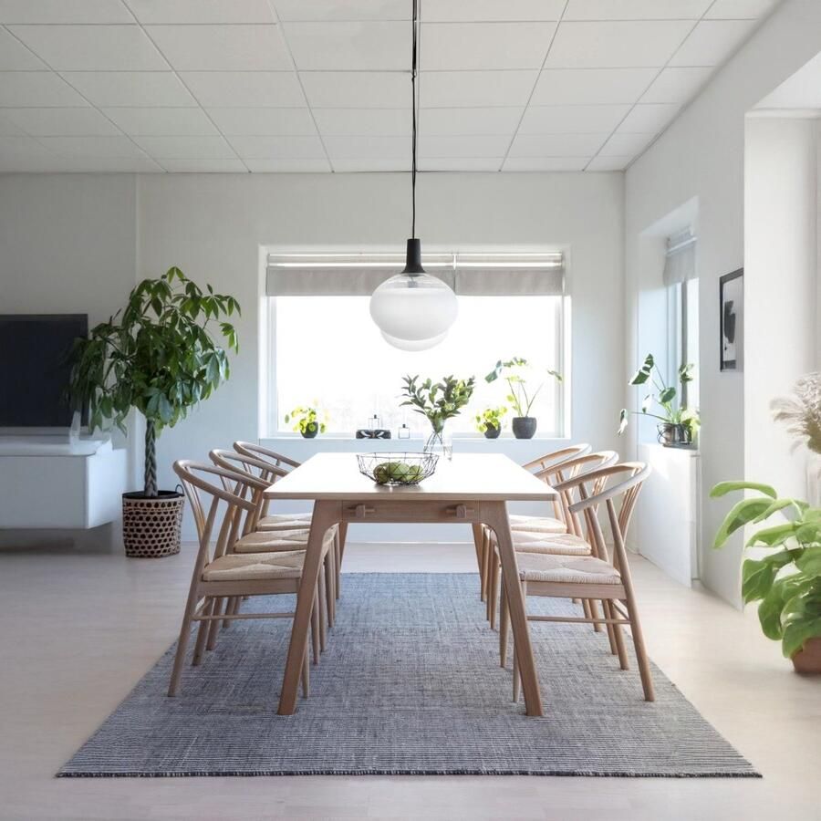 Giga Living Eetkamerstoel Irenka Met Armleuning Paper Plaits Off White Set van 2