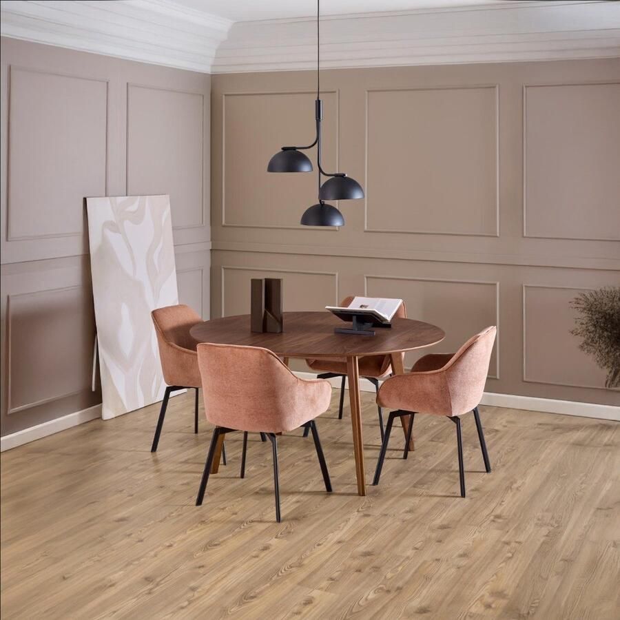 Giga Living Eetkamerstoel Klaasje Met Armleuning Rosewood Danny Set van 2