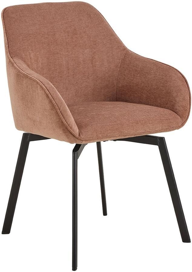 Giga Living Eetkamerstoel Klaasje Met Armleuning Rosewood Danny Set van 2 - Foto 2