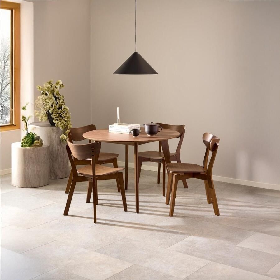 Giga Living Eetkamerstoel Levi Naturel Hout Zithoogte 42 5cm Set van 2