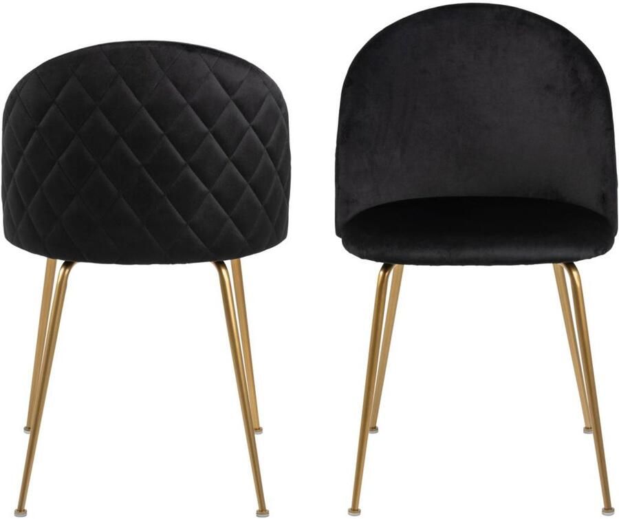 Giga Living Eetkamerstoel Lundra Zwart Dublin Set van 2