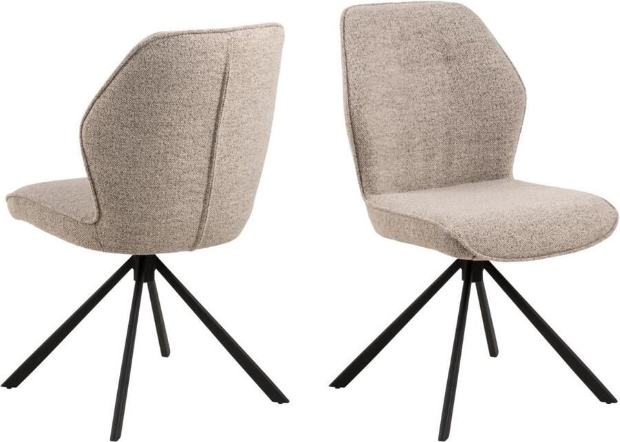 Giga Living Eetkamerstoel Marouan Monza Beige Draaibaar Set van 2