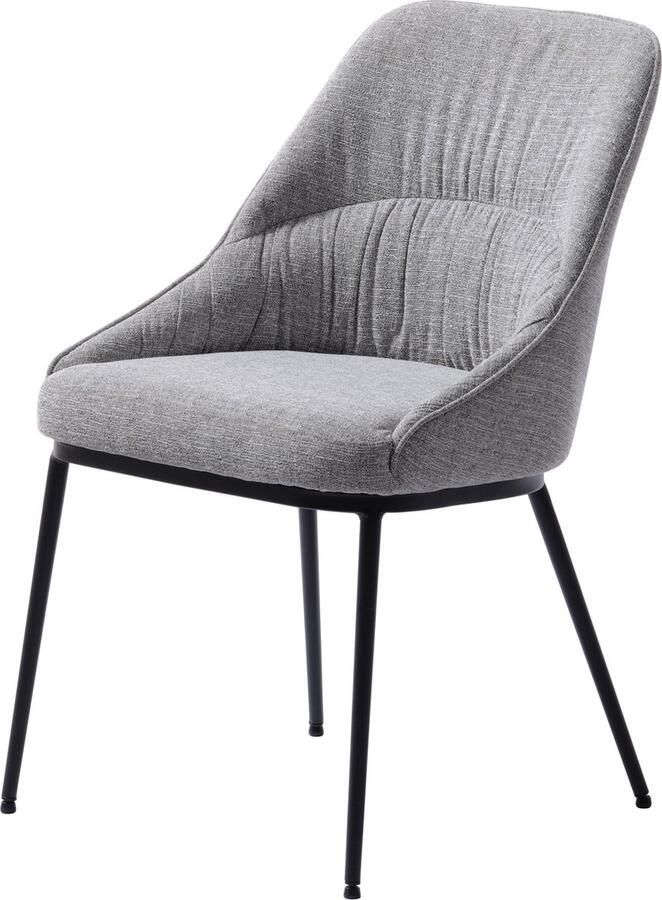 Hygge Interiors Giga Living Eetkamerstoel Meridian Mid Grijs Tweed
