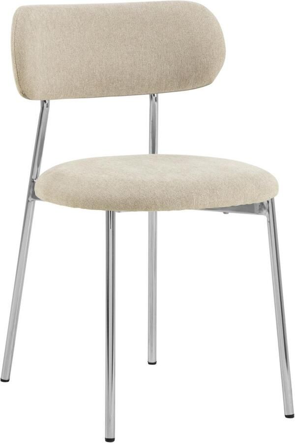 Giga Living Eetkamerstoel Zand Stof Zithoogte 48cm Morka Set van 2