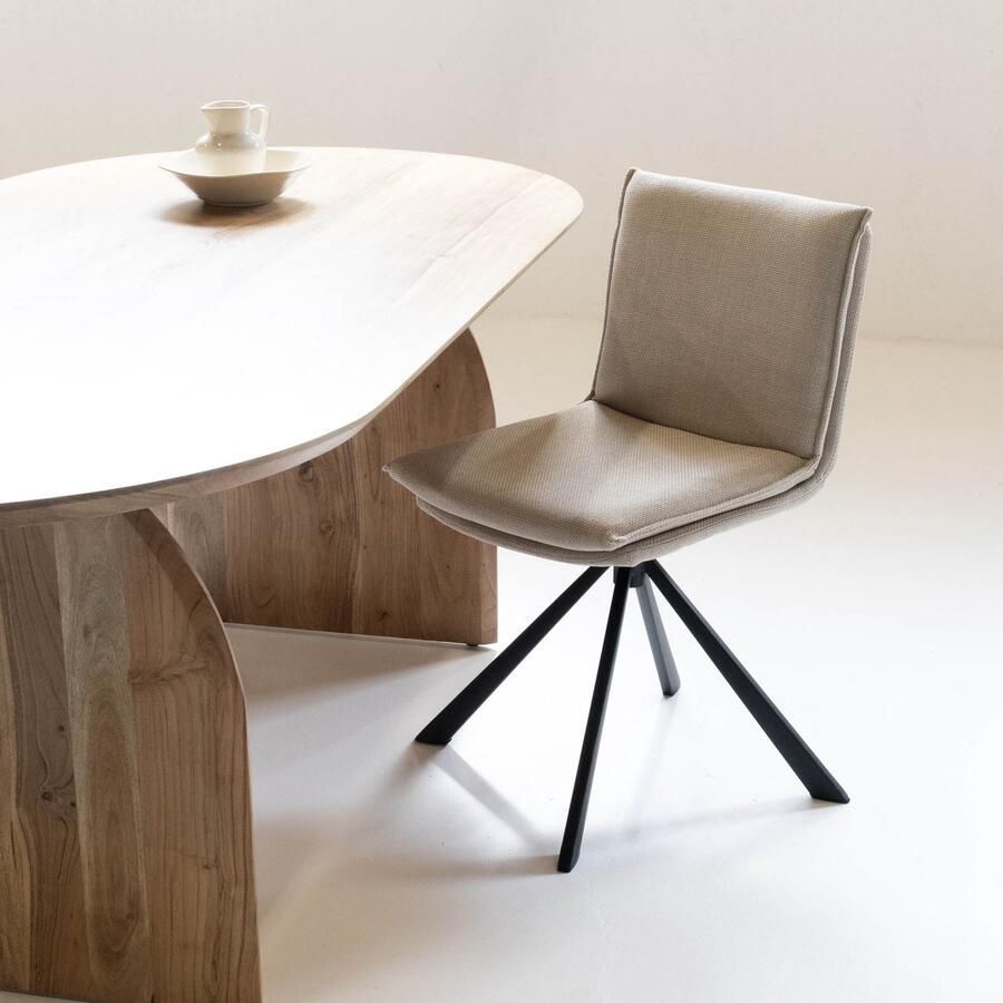 Bendt Draaibare Eetkamerstoel Ulysses Bouclé Beige - Foto 2