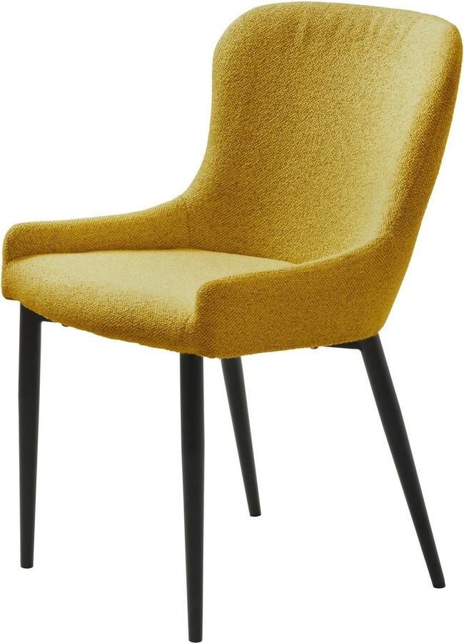 Giga Living Eetkamerstoel Ontario Mosterd Bouclé