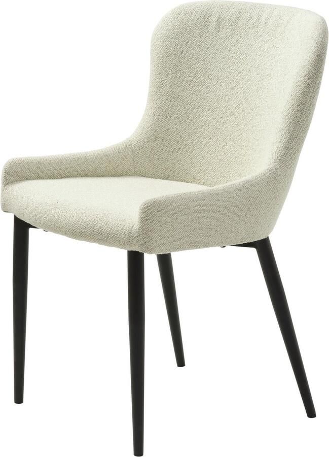 Giga Living Eetkamerstoel Ontario Off Wit Bouclé