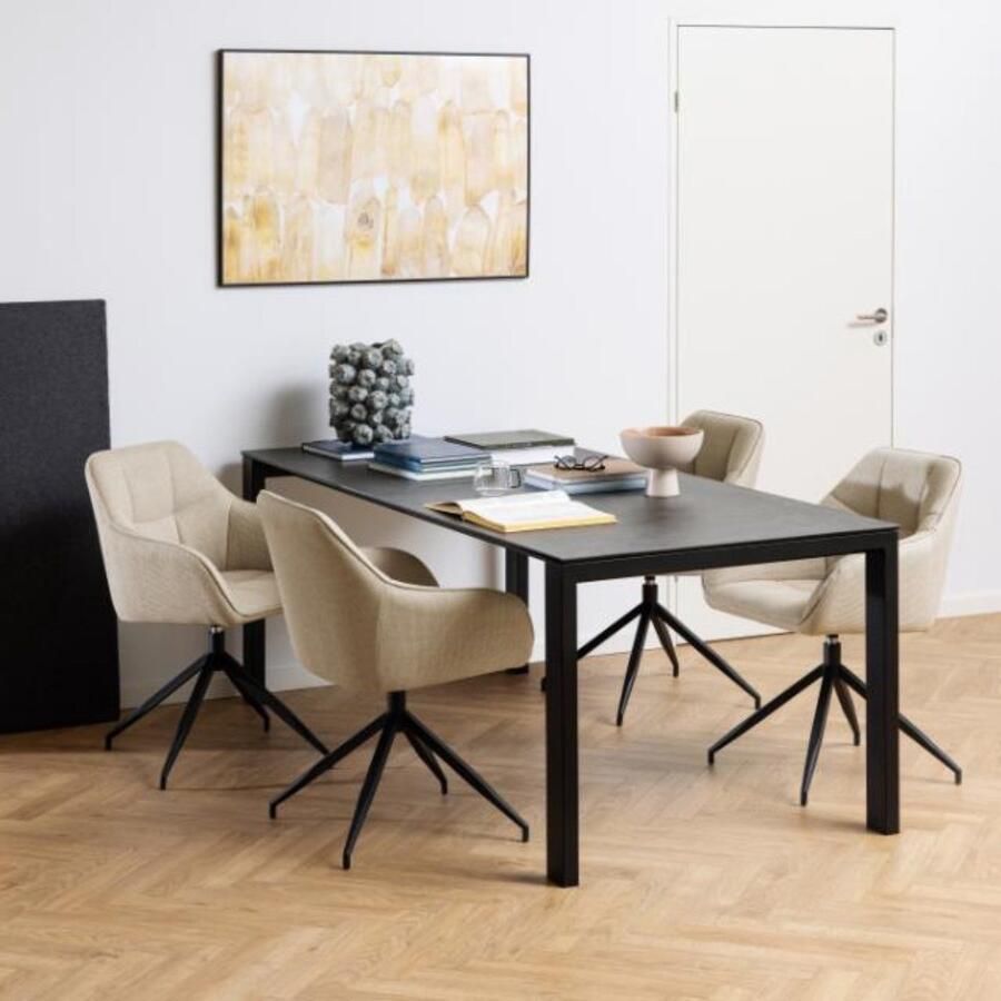 Giga Meubel Giga Living Eetkamerstoel Parma Basel Met Armleuning Beige - Foto 2