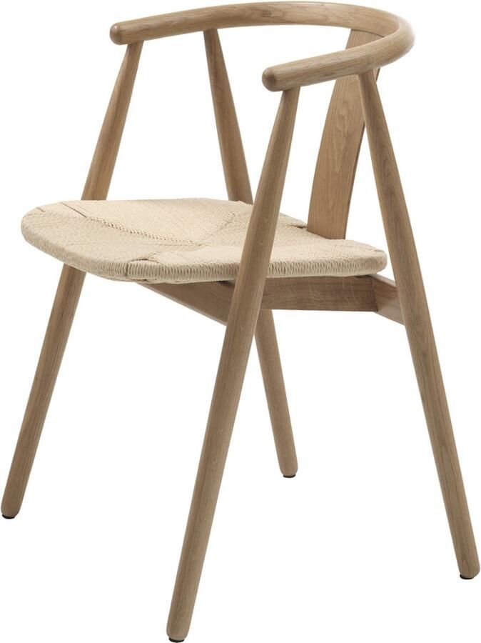 Giga Meubel Giga Living Eetkamerstoel Naturel Eikenhout 52x59x76 6cm Relate